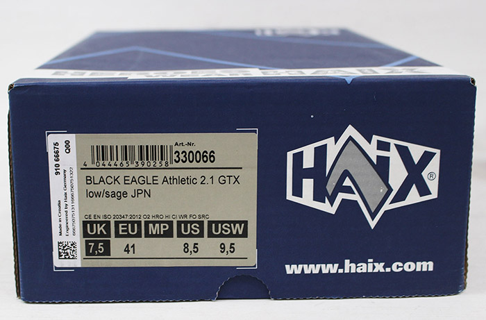 特価超激得HAIX ハイックス BLACK EAGLE Athletic 2.1 GTX low / ブラックイーグル アスレチック 2.1GTX ロー #330066 未使用品 セージ UK7.5 26.5cm